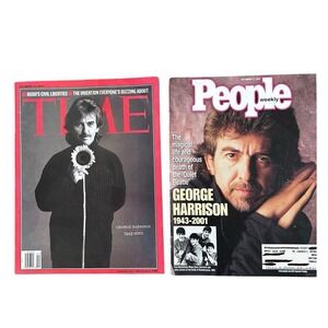 TIME People Magazine George Harrison Tribute Set 2001 Beatles Music History‎ Lot